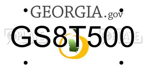 GS8T500 Georgia License Plate