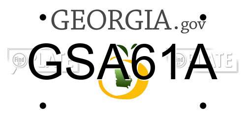GSA61A Georgia License Plate