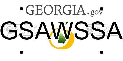 GSAWSSA Georgia License Plate