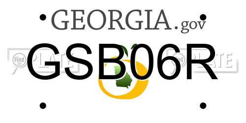GSB06R Georgia License Plate