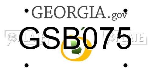 GSB075 Georgia License Plate