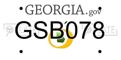 GSB078 Georgia License Plate