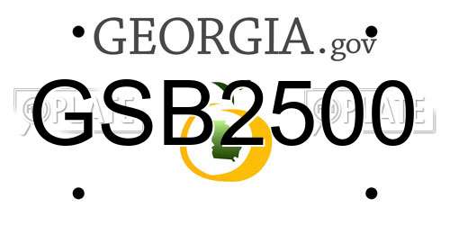 GSB2500 Georgia License Plate
