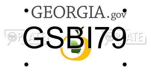 GSBI79 Georgia License Plate