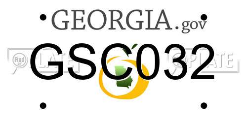 GSC032 Georgia License Plate