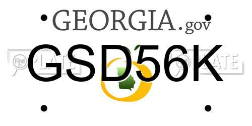 GSD56K Georgia License Plate