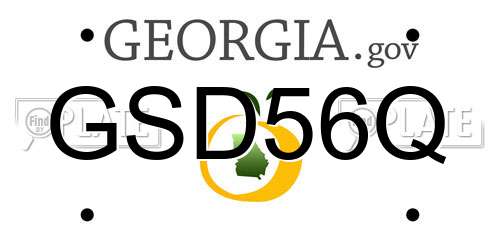 GSD56Q Georgia License Plate