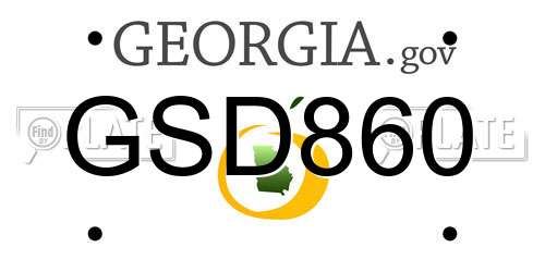 GSD860 Georgia License Plate