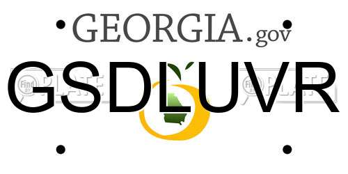 GSDLUVR Georgia License Plate