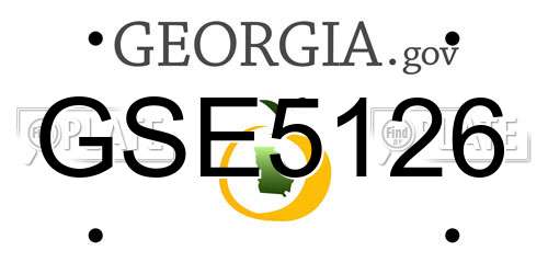 GSE5126 Georgia License Plate