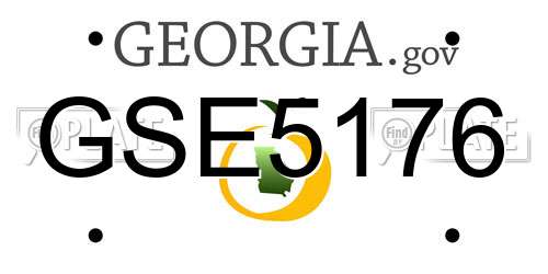 GSE5176 Georgia License Plate