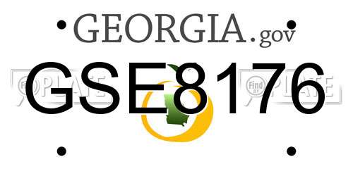GSE8176 Georgia License Plate