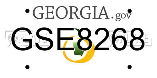 GSE8268 Georgia License Plate