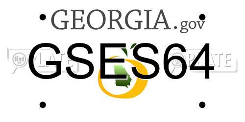 GSES64 Georgia License Plate