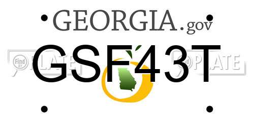GSF43T Georgia License Plate