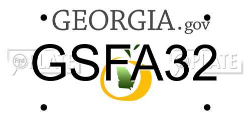 GSFA32 Georgia License Plate