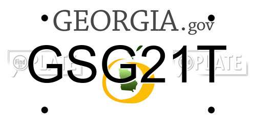 GSG21T Georgia License Plate