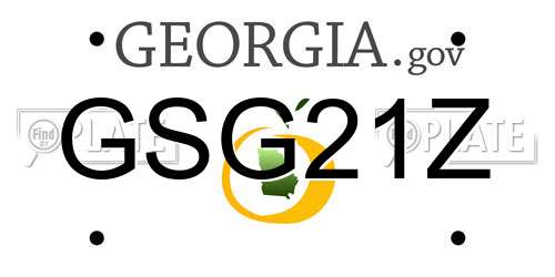 GSG21Z Georgia License Plate