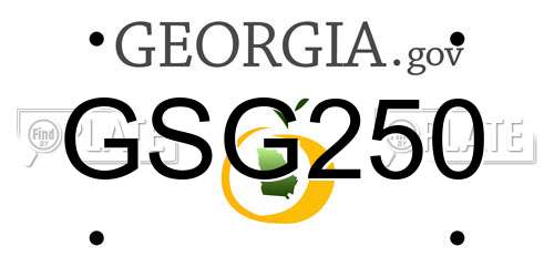 GSG250 Georgia License Plate