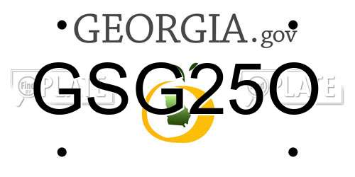 GSG25O Georgia License Plate