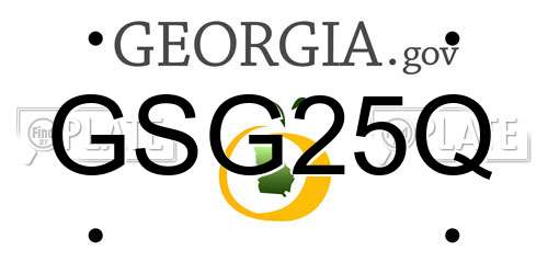 GSG25Q Georgia License Plate