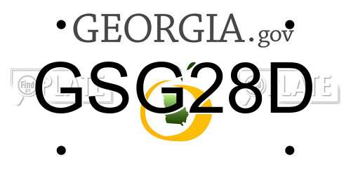 GSG28D Georgia License Plate