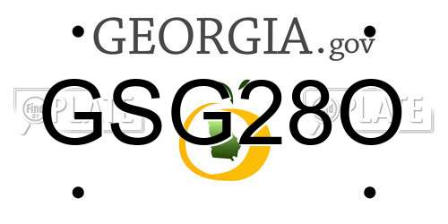 GSG28O Georgia License Plate
