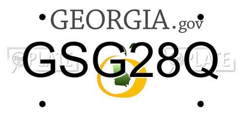 GSG28Q Georgia License Plate