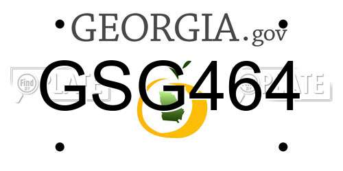 GSG464 Georgia License Plate
