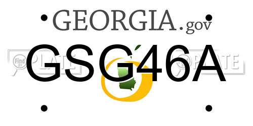 GSG46A Georgia License Plate