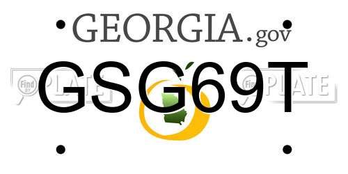 GSG69T Georgia License Plate
