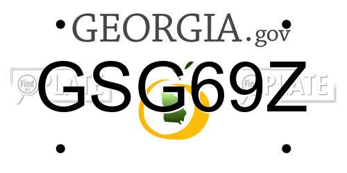 GSG69Z Georgia License Plate