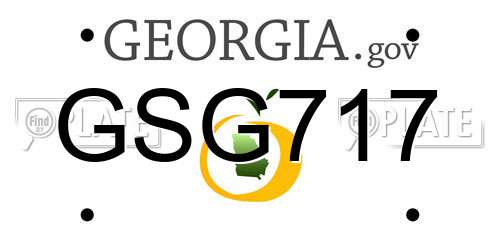 GSG717 Georgia License Plate