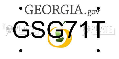 GSG71T Georgia License Plate