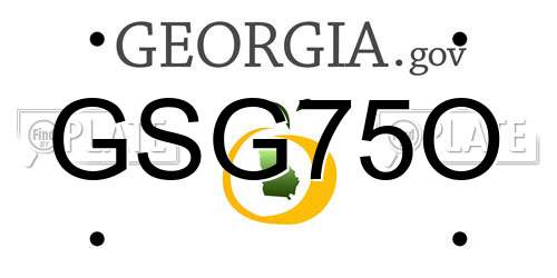 GSG75O Georgia License Plate