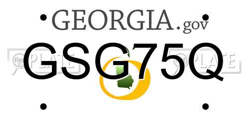 GSG75Q Georgia License Plate