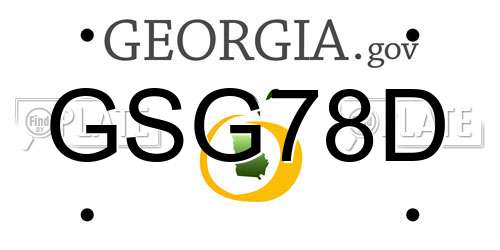 GSG78D Georgia License Plate