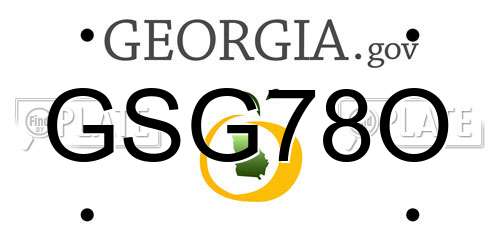 GSG78O Georgia License Plate