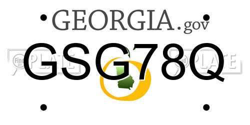 GSG78Q Georgia License Plate