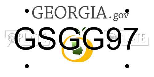 GSGG97 Georgia License Plate