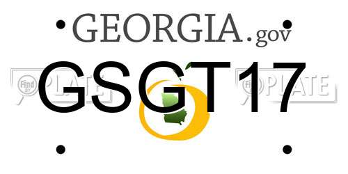 GSGT17 Georgia License Plate