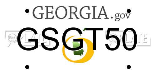 GSGT50 Georgia License Plate