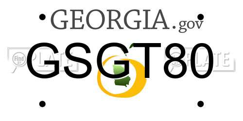 GSGT80 Georgia License Plate