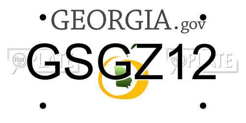 GSGZ12 Georgia License Plate