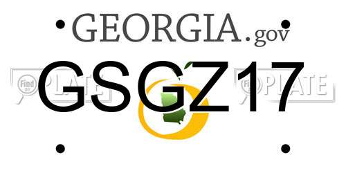 GSGZ17 Georgia License Plate