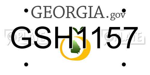 GSH1157 Georgia License Plate