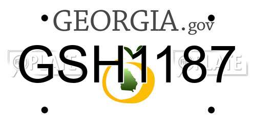 GSH1187 Georgia License Plate
