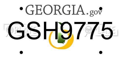 GSH9775 Georgia License Plate