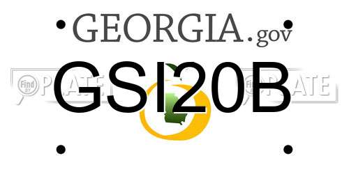 GSI20B Georgia License Plate