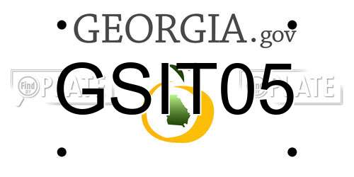 GSIT05 Georgia License Plate